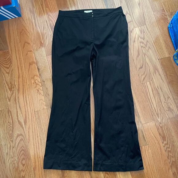 Boden Womens 14R Black Flare Leg Trousers Wide Leg Pants Retro Style - FLAWED - Picture 1 of 11